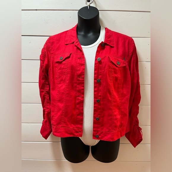 Sandwich Jackets & Blazers - SANDWICH red linen jacket size 44